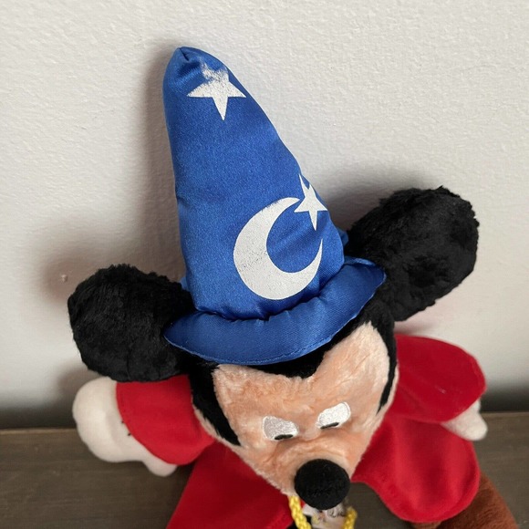 Walt Disney World Fantasia Sorcerer Mickey Mouse Sand Stuffed Plush - Picture 6 of 6